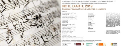 NOTE D’ARTE 2019 – L’ Ensemble femminile “Porto di Leonardo” in concerto