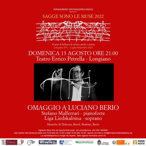 Sagge Sono le Muse 2022 – Concerto omaggio a LUCIANO BERIO – Sabato 13 Agosto