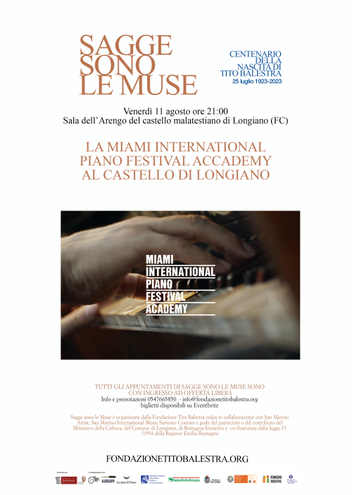 Rassegna Sagge Sono le Muse 2023 – La Miami International Piano Festival Academy al Castello di Longiano