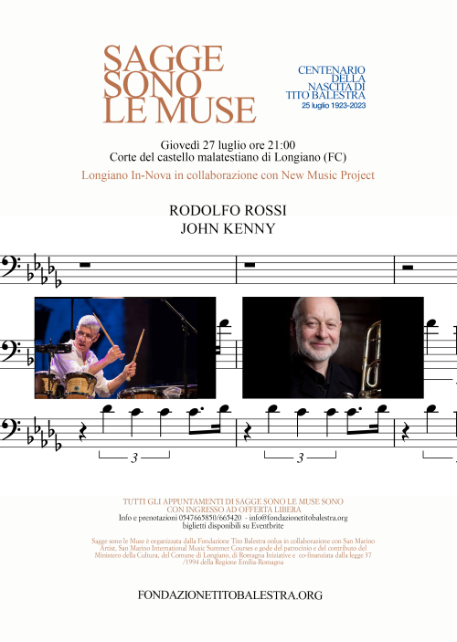 Longiano In-Nova, in collaborazione con New Music Project – Protagonisti RODOLFO ROSSI e JOHN KENNY