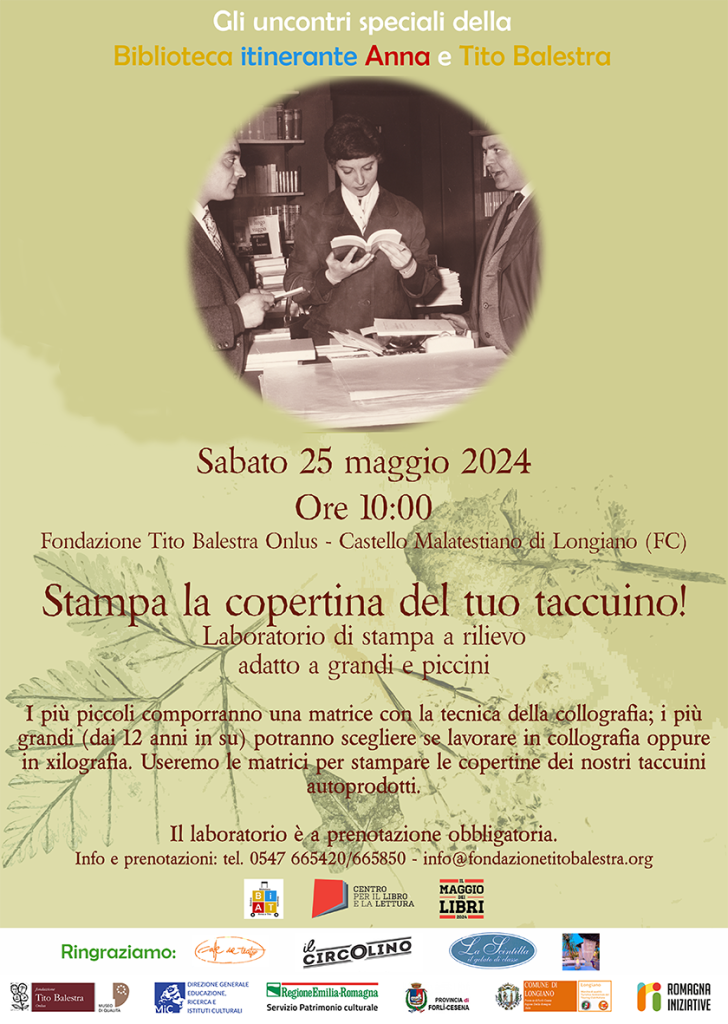 Locandina Laboratorio di stampa a rilievo 25 maggi 2024